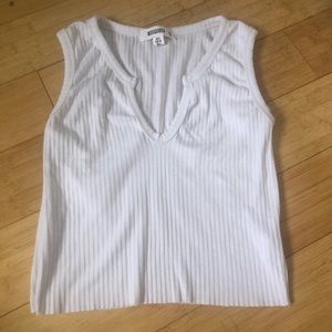 White Cropped Tank Top